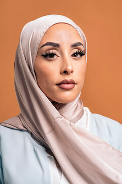Young muslim woman looking at camera.
