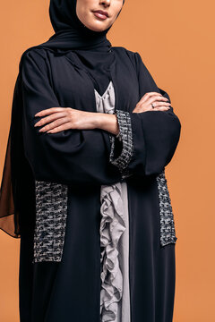 Unrecognizable young muslim woman