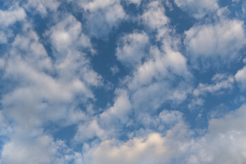 White clouds in the Blue sky. Cloudscape Nature weather cloudy
