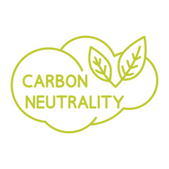 Carbon neutral. CO2 recycling icon. Carbon neutral footprint