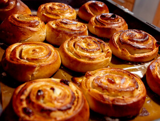 Homemade baking. Cinnabons. World renowned brand, 
 the most delicious cinnamon rolls.
