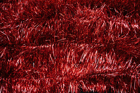 Red Tinsel Background