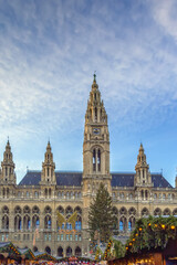 Fototapeta na wymiar Town hall of the Vienna, Austria
