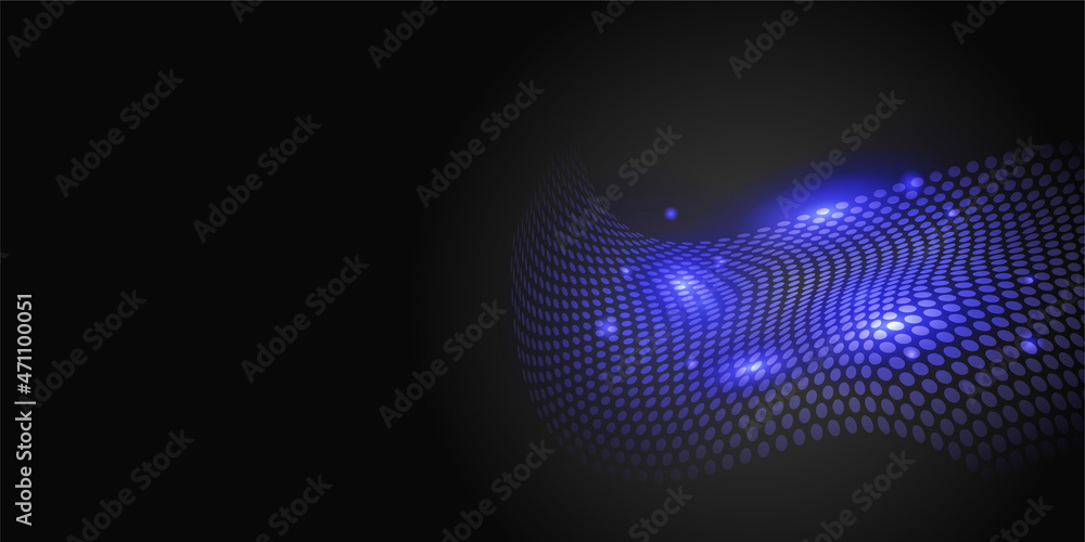 Poster Modern blue and black technology digital abstract background. Vector abstract graphic design banner pattern background template.