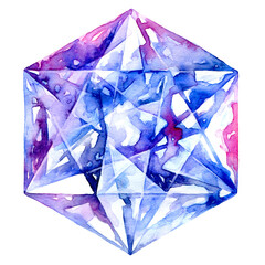 Watercolor crystal