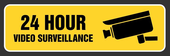 24 hour video surveillance sign