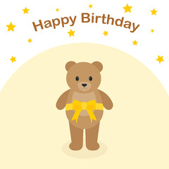 It is a birthday card with a cute teddy bear.