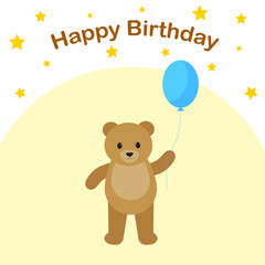 It is a birthday card with a cute teddy bear.