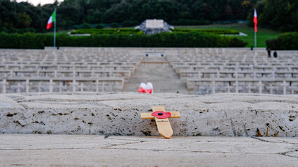 View of the Polish Cemetery in Cassino, Latium, Italy