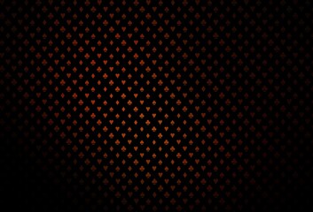 Dark red vector texture with playing cards.