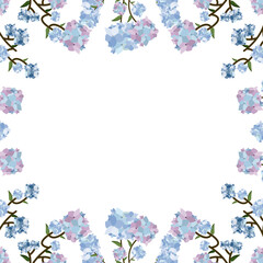 Elegant flower with blooming hydrangea vector background design