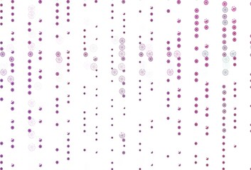 Light Purple vector texture with colored snowflakes.