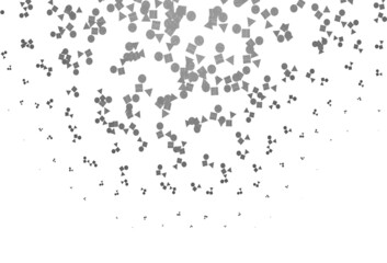 Light Silver, Gray vector backdrop with lines, circles, rhombus.