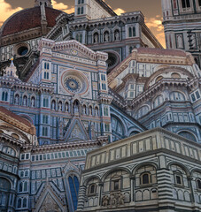 Fantasía arquitectónica con el Duomo de protagonista absoluto