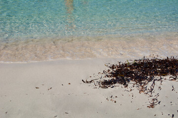 Turquoise water beach shore. Mediterrean sea, Balearic