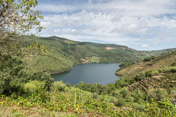 Panoramic views of the Sil canyons in Galicia Spain
