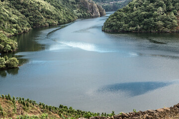 Panoramic views of the Sil canyons in Galicia Spain