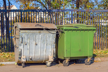 Two Recycling Bins