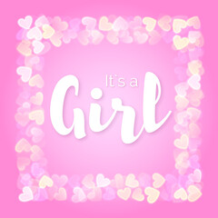 Pink baby shower invitation