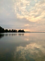 Clouds reflected in the lake