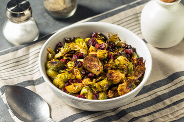 Homemade Thanksgiving Cranberry Brussel Sprouts