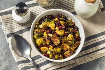 Homemade Thanksgiving Cranberry Brussel Sprouts