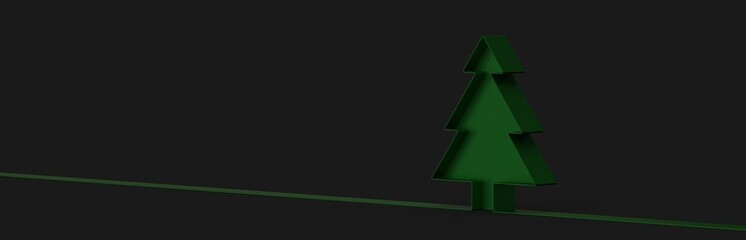 winter merry christmas card modern 3d minimal