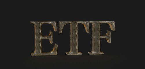 ETF Exchange traded fund stock market trading investment financial concept.