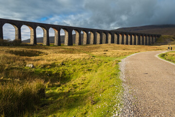 Ribblehead Viaduct on the Settle Carlisle railway in the Yorkshire Dales