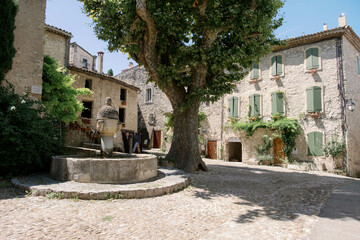 Courtyard in Vaison La Romaine, Provence, France