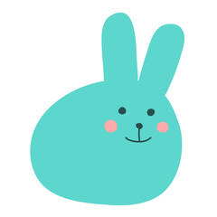 Cute rabbit, decorative, abstract baby hare, cartoon beautiful animal