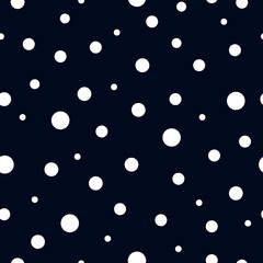 Seamless vector pattern in polka dots, for fashion, textiles, packages, graphic decorations or gift wrapping