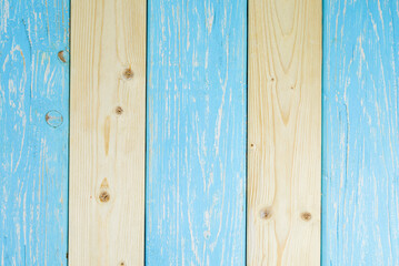background made of natural wooden boards, boards of different colors,
