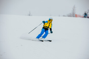 woman skier at ski slope