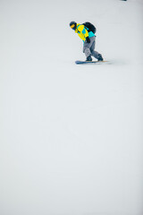 man snowboarder at ski slope