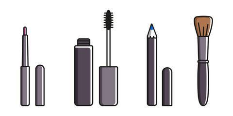 cosmetics mascara brush pencil makeup