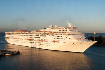 Cruise Ship Arriving to Grand Bahama Island