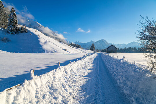 Oberstdorf - Reichenbach - Weg - Allg&auml;u - Alpen - Schnee - Winter