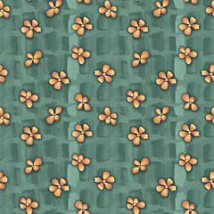 seamless textile flower with texture ground design