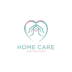 Obraz premium Home Care or Medical Logo, vector template. EPS 10