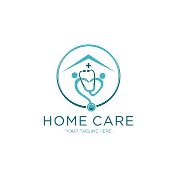 Home Care or Medical Logo, vector template. EPS 10