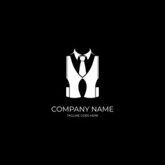 Logo with shoe and tie shape, logo vector template.