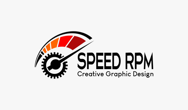 Vecteur Stock speed up logo design, rpm icon vector