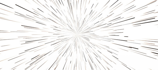 Abstract time-warp illustration, motion speed of light lines
