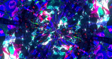 Looped 4k animation. Abstract colorful chill geometry background. Ideal creative modern wallpaper for design and music .