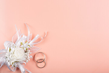 Wedding background with place for text and accessories