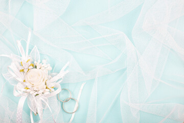 Wedding background with place for text and accessories