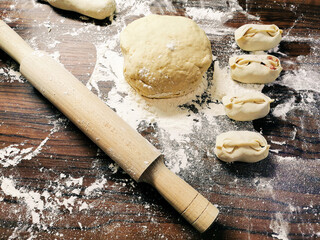 Cooking manti. Eastern cuisine.