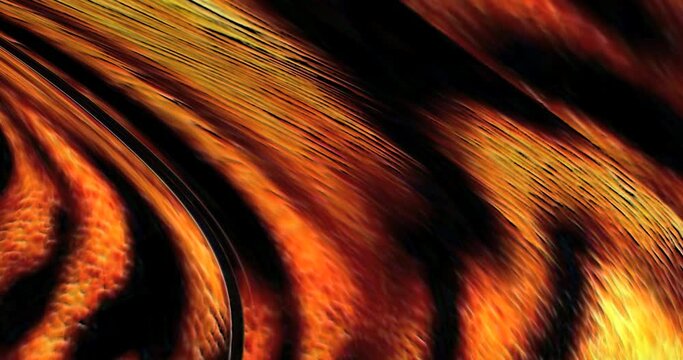 Background of the skin fabric waves. Abstract striped tiger fur moves.