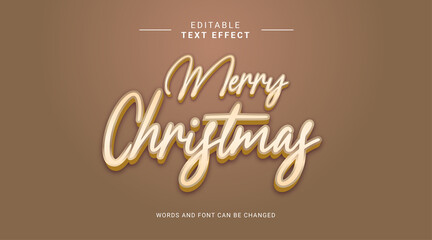 Merry Christmas text effect editable modern style color